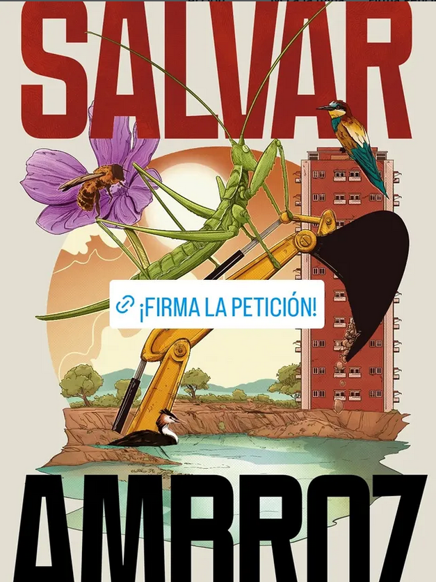 Cartel de la movilización para salvar las Lagunas de Ambroz